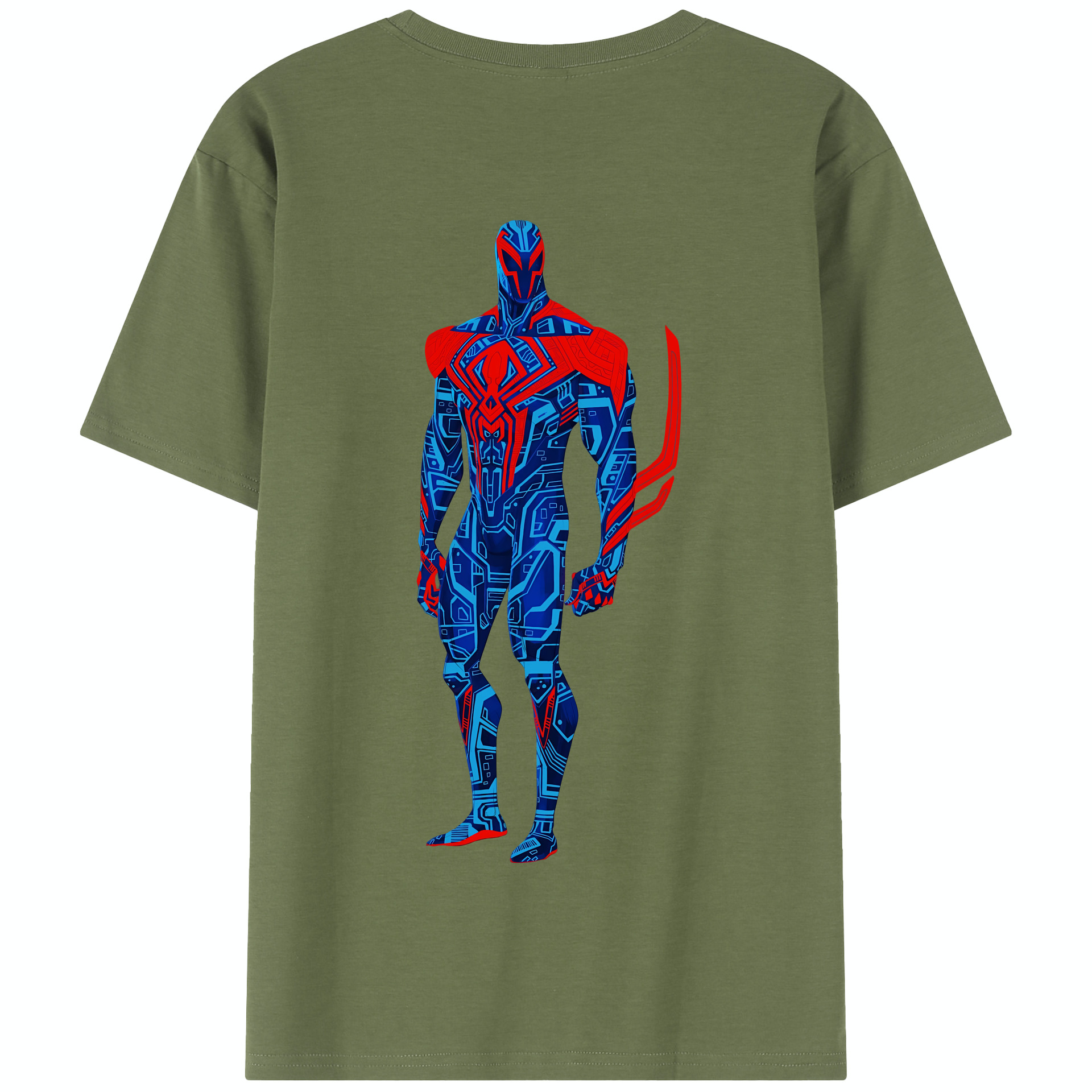 （画像用） Spider Man スパイダーマン 綿100％半袖Tシャツ（背面プリント）
